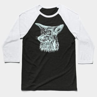 Icey Coyote Hipster All Ears Baseball T-Shirt